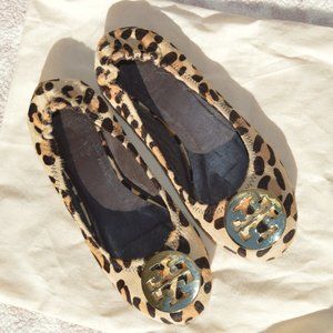 Leopard Tory Burch Calf Hair Flats shoes size 5.5